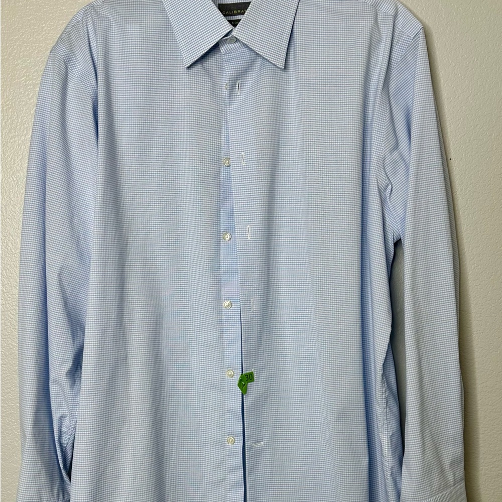 Nordstrom Light Blue Checkered Dress Shirt